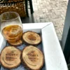 Natural Wood Personalized Coasters