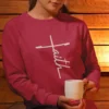 Sweatshirt Christian Faith Cross